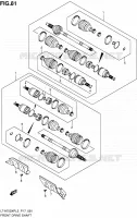 FRONT DRIVE SHAFT for Suzuki KINGQUAD 750 2013