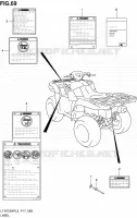 LABEL (LT A750XPL3 P17) for Suzuki KINGQUAD 750 2013