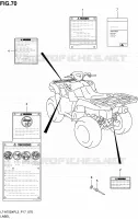 LABEL (LT A750XPL3 P24) for Suzuki KINGQUAD 750 2013