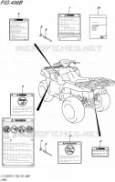 LABEL (LT A750XPBL7 P28) for Suzuki KINGQUAD 750 2017