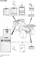 LABEL (LT A750XPL7 P33) for Suzuki KINGQUAD 750 2017