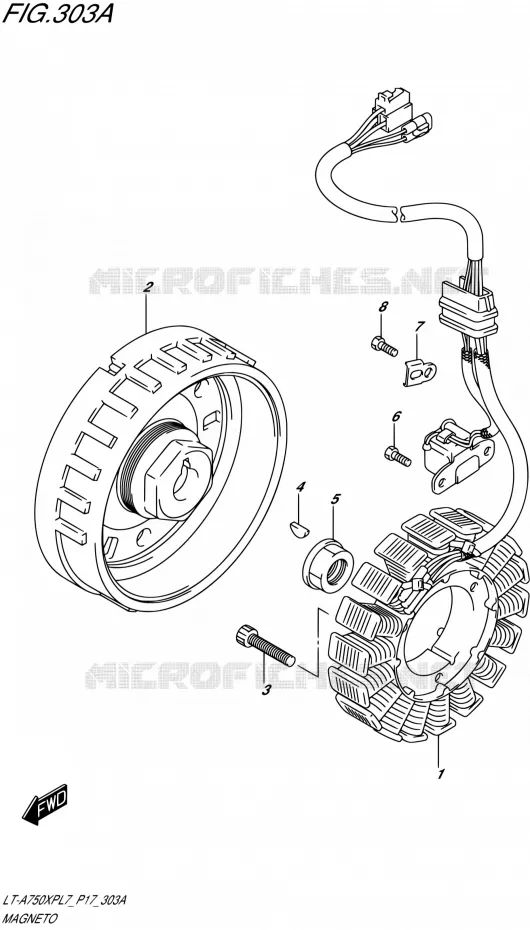 IGNITION Suzuki QUAD 750 KINGQUAD 2017  LT-A750XP L7 (P17)