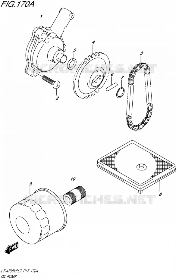 OIL PUMP Suzuki QUAD 750 KINGQUAD 2017  LT-A750XP L7 (P17)