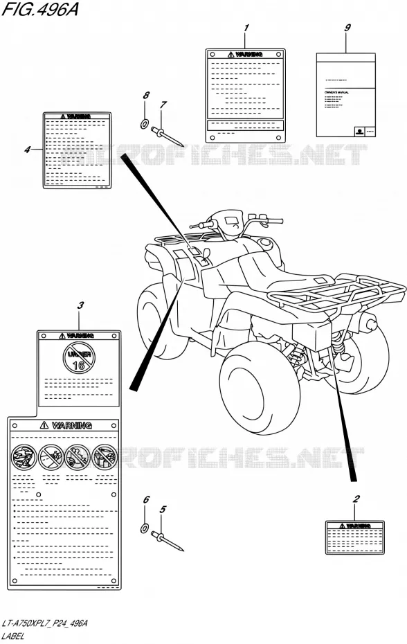 LABEL Suzuki QUAD 750 KINGQUAD 2017  LT-A750XP L7 (P24)
