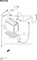 BATTERY for Suzuki OZARK 250 2016