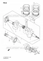 CRANKSHAFT (LT F400FK8/FK9) for Suzuki KINGQUAD 400 2010