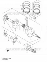 CRANKSHAFT (LT F400FL0) for Suzuki KINGQUAD 400 2010