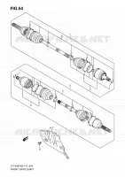 FRONT DRIVE SHAFT for Suzuki KINGQUAD 400 2010