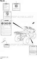 LABEL (P17) for Suzuki KINGQUAD 400 2010