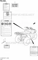 LABEL (P24) for Suzuki KINGQUAD 400 2010