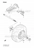 LEFT HAND REAR WHEEL for Suzuki KINGQUAD 400 2010