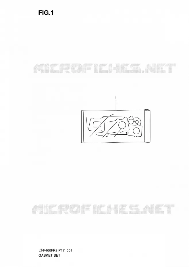 GASKET SET Suzuki QUAD 400 KINGQUAD 2010  LT-F400F L0 (P17,P24)