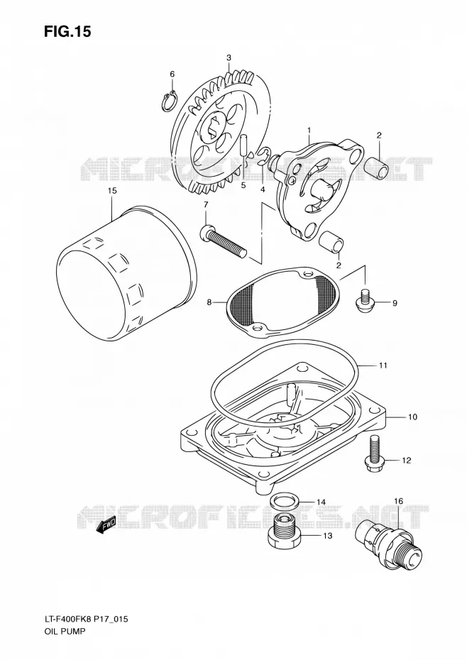 OIL PUMP Suzuki QUAD 400 KINGQUAD 2010  LT-F400F L0 (P17,P24)