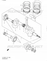 CRANKSHAFT for Suzuki KINGQUAD 400 2011