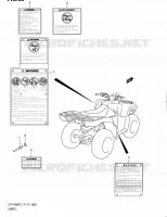 LABEL (LT F400FL1 P17) for Suzuki KINGQUAD 400 2011