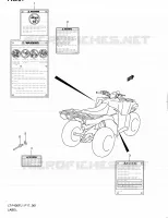 LABEL (LT F400FL1 P24) for Suzuki KINGQUAD 400 2011