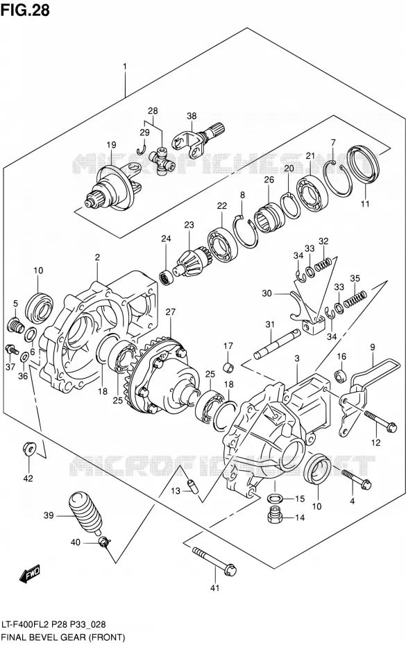 DRIVESHAFT (AVANT) Suzuki QUAD 400 KINGQUAD 2012  LT-F400F L2/LT-F400FZ L2 (P03,P28,P33)