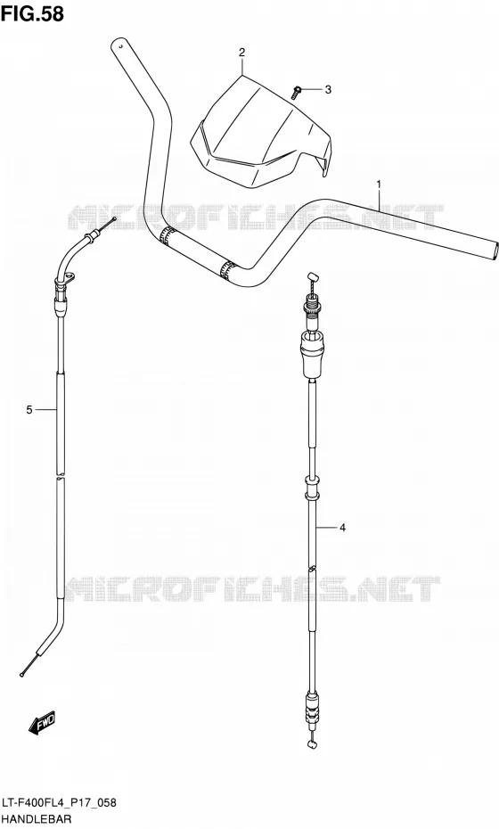 HANDLEBAR Suzuki QUAD 400 KINGQUAD 2014  LT-F400F L4/LT-F400FZ L4 (P17)