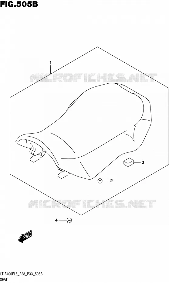 SEAT (LT-F400FL5 P33) Suzuki QUAD 400 KINGQUAD 2015  LT-F400F L5/LT-F400FZ L5 (P03,P28,P33)