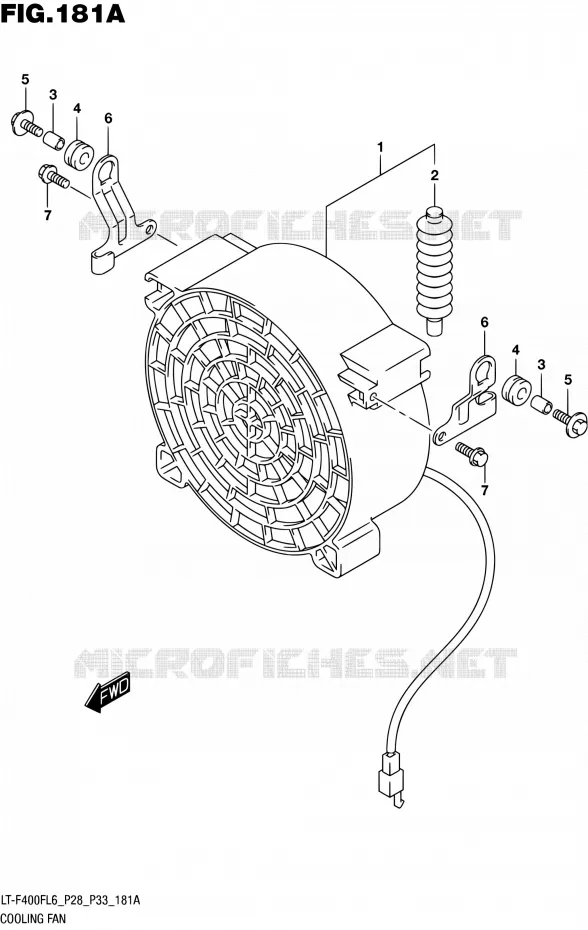 COOLING FAN Suzuki QUAD 400 KINGQUAD 2016  LT-F400F L6 (P03,P28,P33)