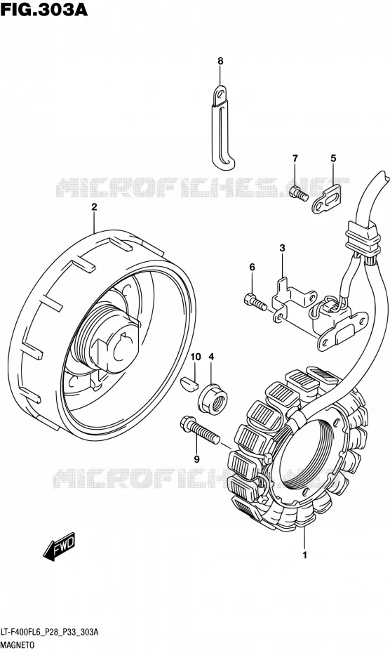 IGNITION Suzuki QUAD 400 KINGQUAD 2016  LT-F400F L6 (P03,P28,P33)