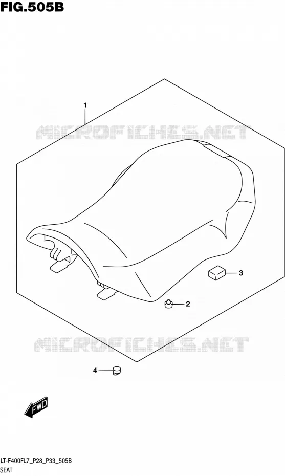 SEAT (LT-F400FL7 P33) Suzuki QUAD 400 KINGQUAD 2017  LT-F400F L7 (P03,P28,P33)