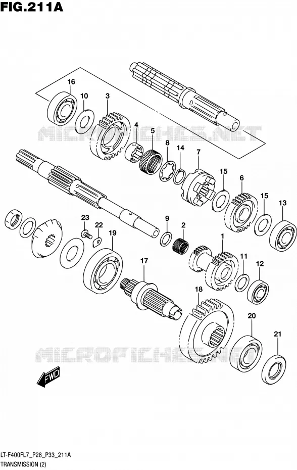 TRANSMISSION (2) Suzuki QUAD 400 KINGQUAD 2017  LT-F400F L7 (P03,P28,P33)