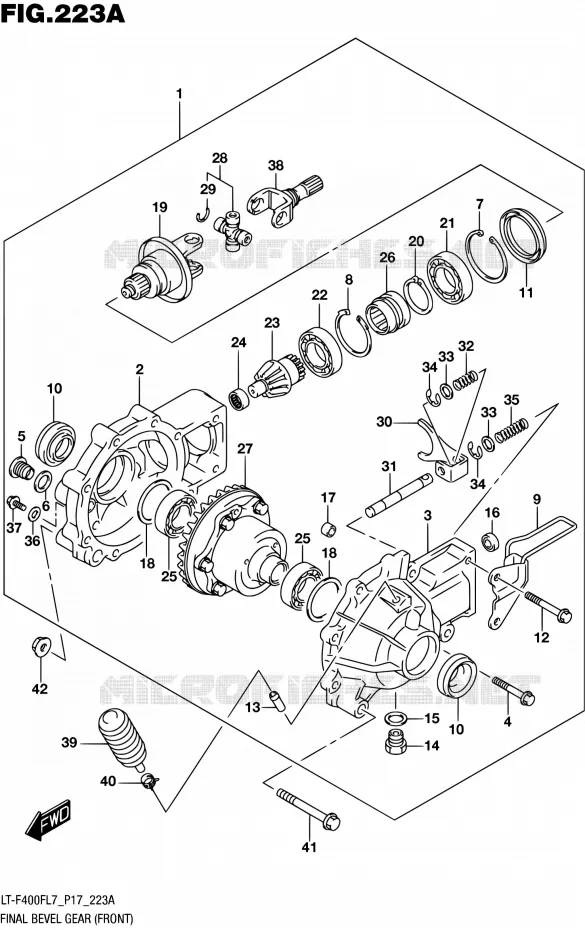 DRIVESHAFT (AVANT) Suzuki QUAD 400 KINGQUAD 2017  LT-F400F L7 (P17)