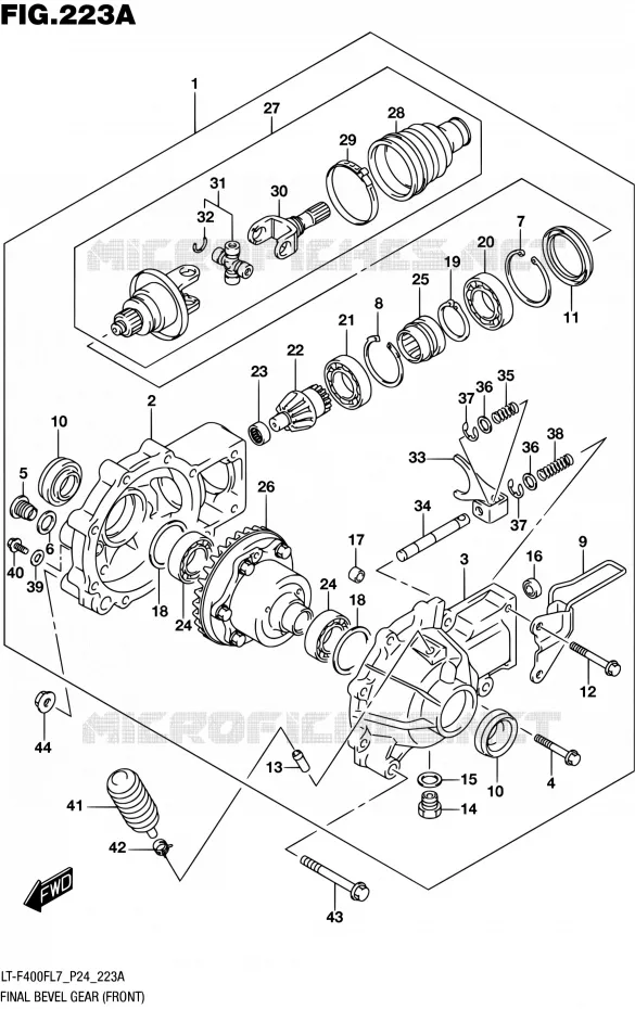 DRIVESHAFT (AVANT) Suzuki QUAD 400 KINGQUAD 2017  LT-F400F L7 (P24)