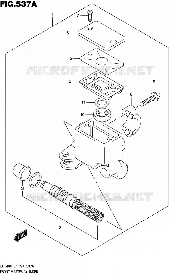 FRONT MASTER CYLINDER Suzuki QUAD 400 KINGQUAD 2017  LT-F400F L7 (P24)