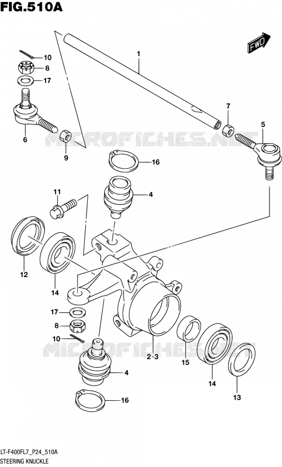 STEERING LINKAGE - HUB Suzuki QUAD 400 KINGQUAD 2017  LT-F400F L7 (P24)