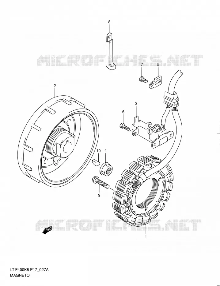 IGNITION (MODEL L0) Suzuki QUAD 400 KINGQUAD 2010  LT-F400 L0 (P17,P24)