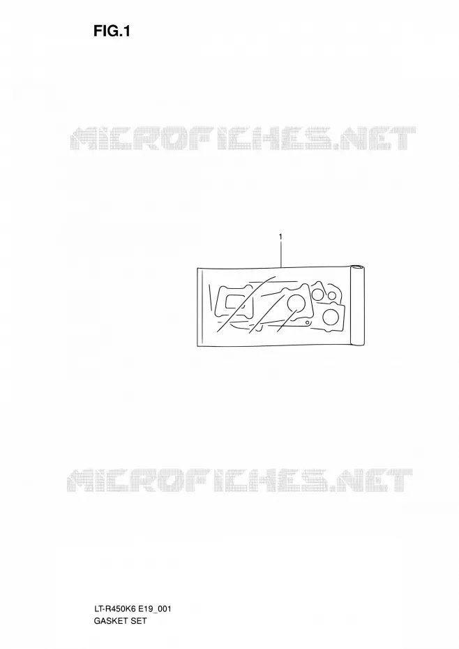 GASKET SET Suzuki QUAD 450 QUADRACER 2010  LT-R450 L0/LT-R450Z L0 (E19)