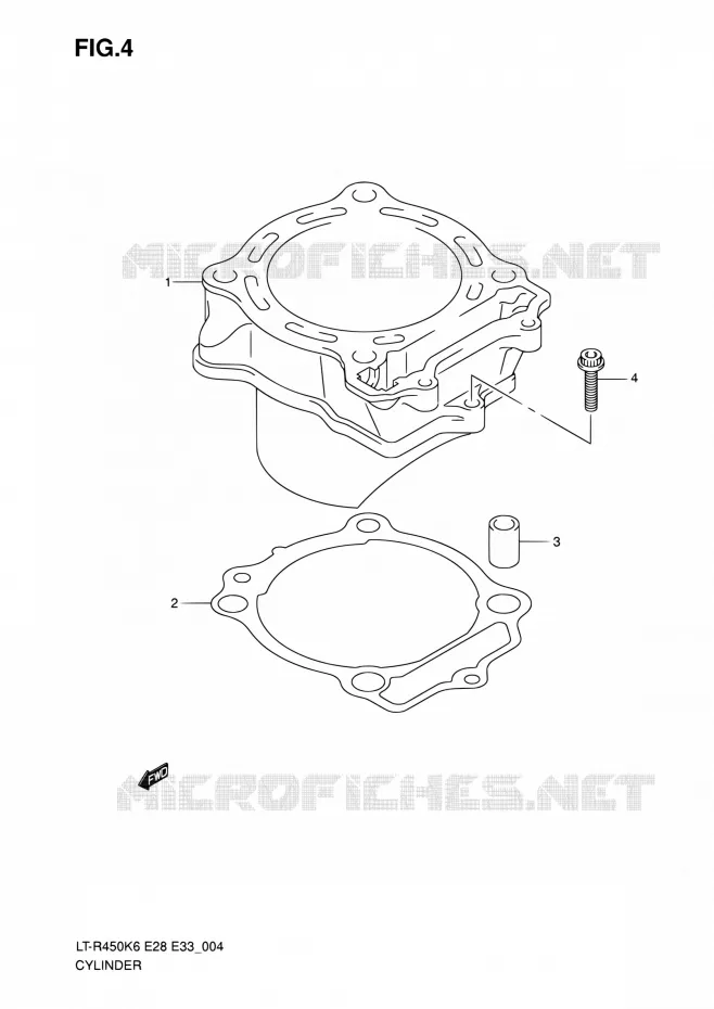 CYLINDER Suzuki QUAD 450 QUADRACER 2010  LT-R450 L0/LT-R450Z L0 (E28,E33)