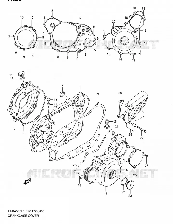 CASING Suzuki QUAD 450 QUADRACER 2011  LT-R450 L1/LT-R450Z L1 (E03,E28,E33)