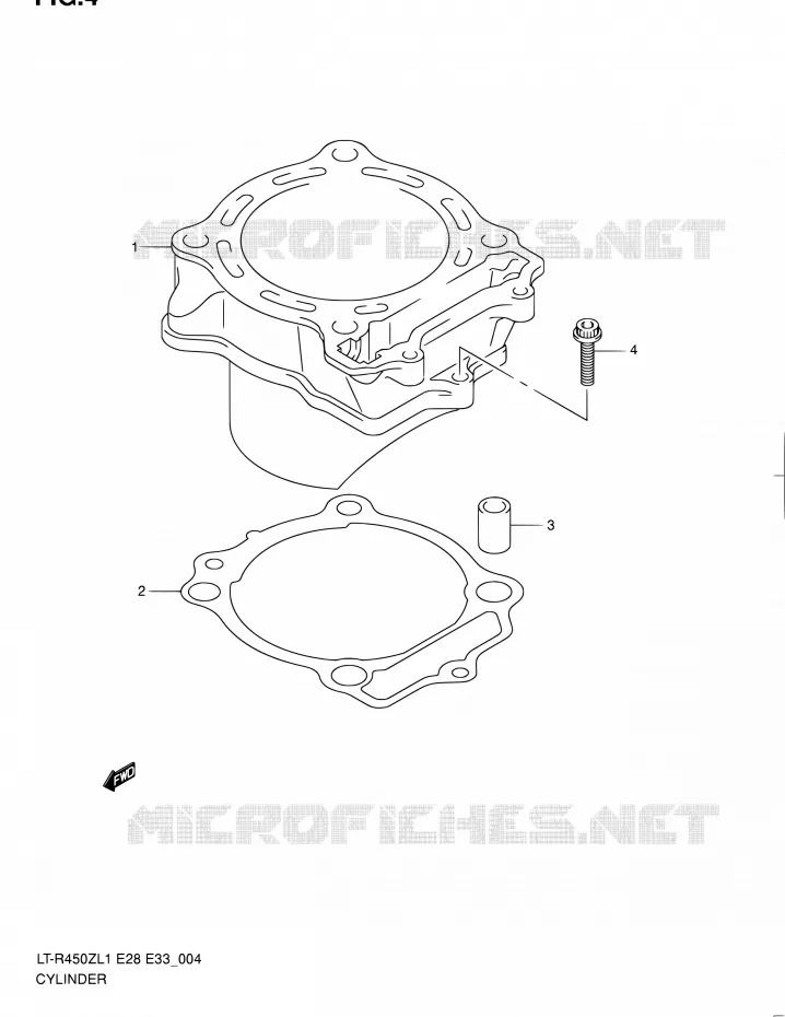 CYLINDER Suzuki QUAD 450 QUADRACER 2011  LT-R450 L1/LT-R450Z L1 (E03,E28,E33)