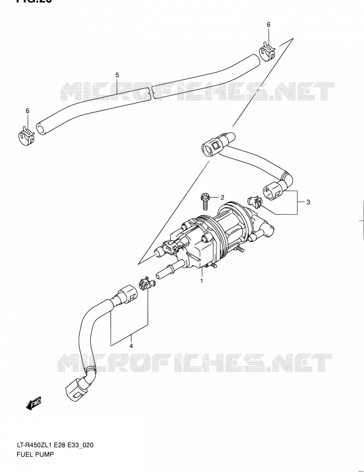 FUEL PUMP (LT-R450ZL1 E28) Suzuki QUAD 450 QUADRACER 2011  LT-R450 L1/LT-R450Z L1 (E03,E28,E33)