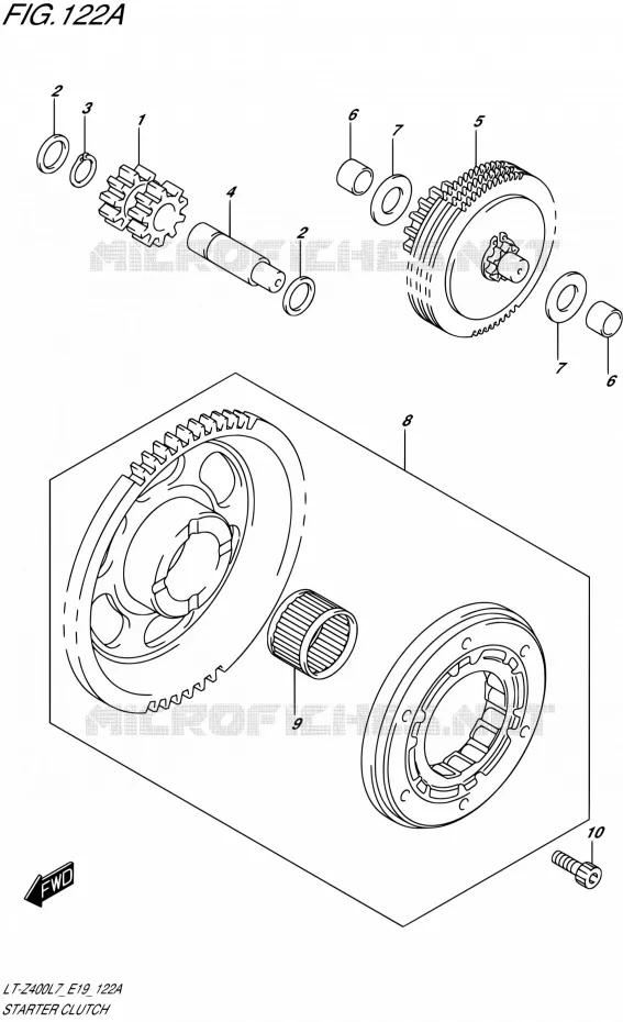 STARTER MOTOR CLUTCH Suzuki QUAD 400 QUADSPORT 2017  LT-Z400 L7 (E19)