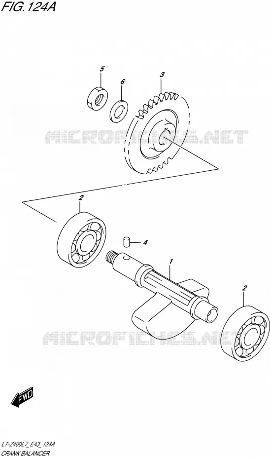 CRANK BALANCER Suzuki QUAD 400 QUADSPORT 2017  LT-Z400 L7 (E43)