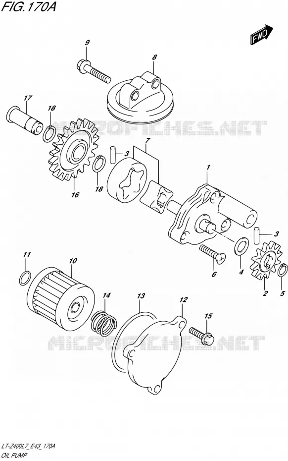 OIL PUMP Suzuki QUAD 400 QUADSPORT 2017  LT-Z400 L7 (E43)