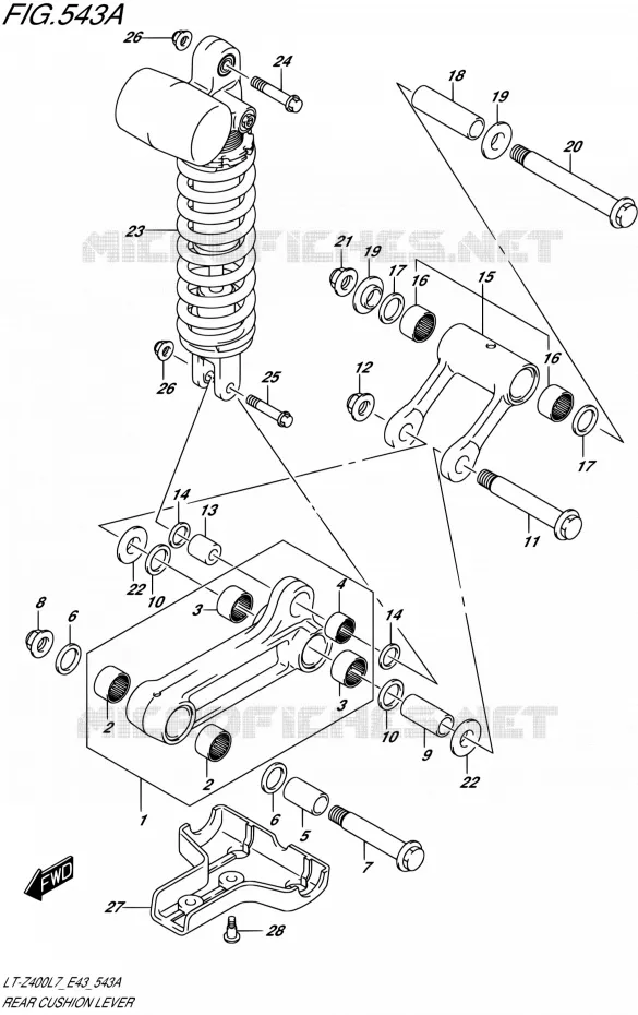 SHOCK ABSORBER LINKAGE Suzuki QUAD 400 QUADSPORT 2017  LT-Z400 L7 (E43)