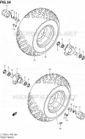 FRONT WHEEL for Suzuki QUADSPORT 50 1992