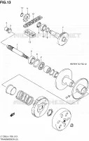 TRANSMISSION (2) for Suzuki QUADSPORT 50 1992