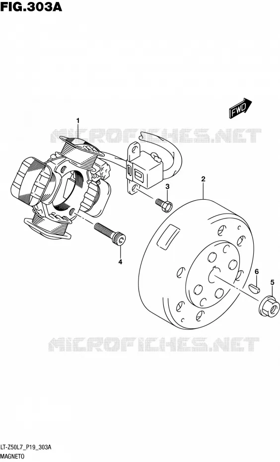 IGNITION Suzuki QUAD 50 QUADSPORT 2017  LT-Z50 L7 (P19)