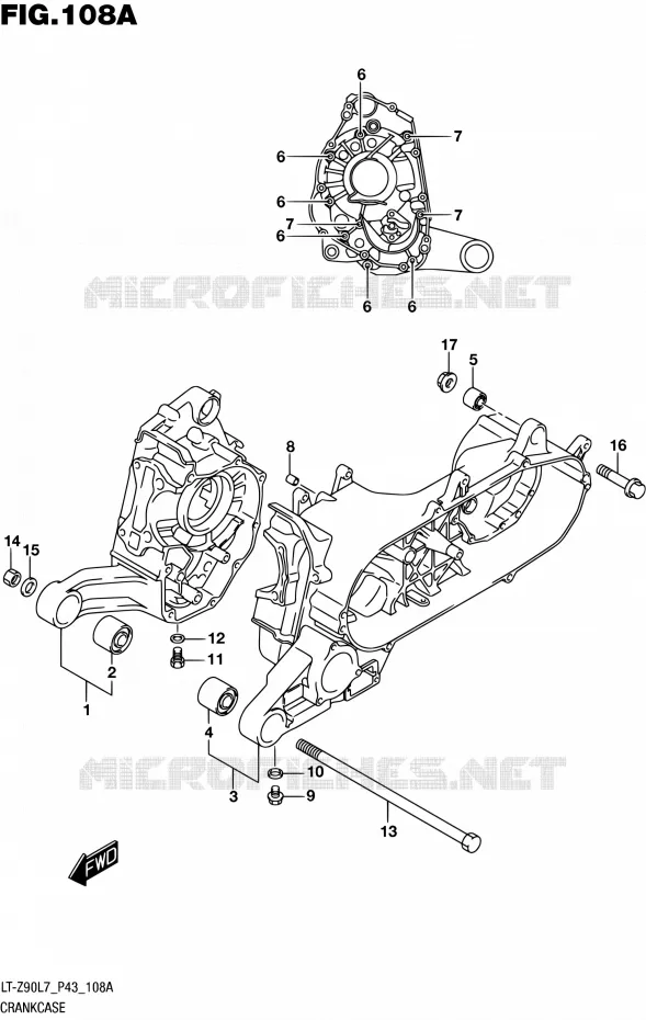 CASING Suzuki QUAD 90 QUADSPORT 2017  LT-Z90 L7 (P43)