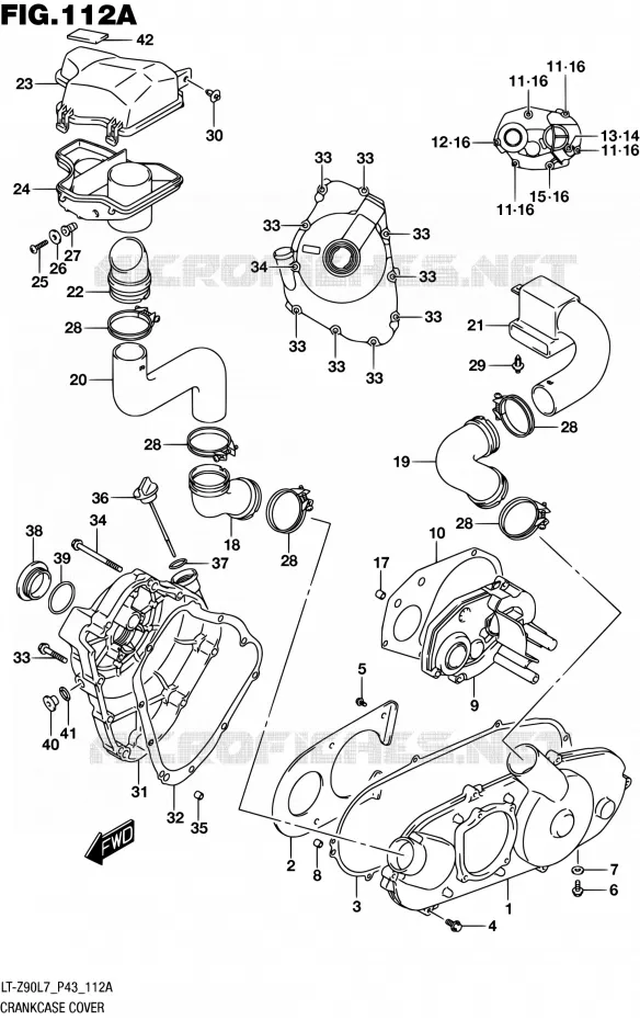 CASING Suzuki QUAD 90 QUADSPORT 2017  LT-Z90 L7 (P43)