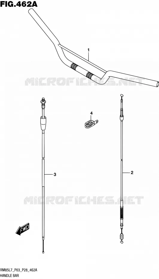 HANDLEBAR Suzuki MOTO 85 RM 2017  RM85 L7 (P03 P28)