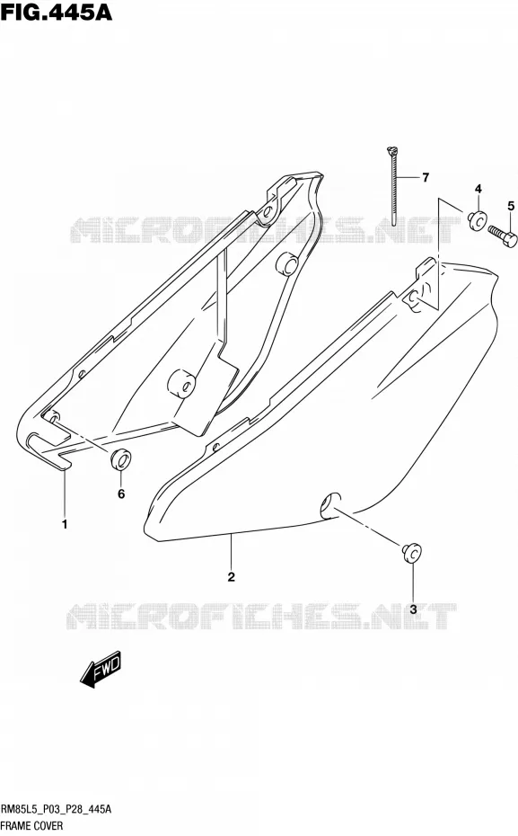 REAR FAIRING Suzuki MOTO 85 RM 1992  RM85L L5 (P03,P28,P33)