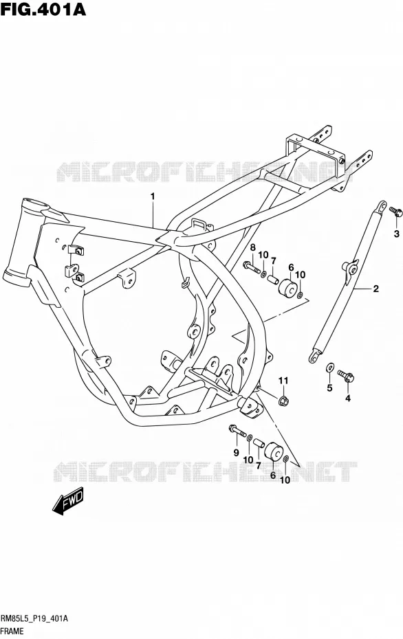 FRAME Suzuki MOTO 85 RM 1995  RM85L L5 (P19)