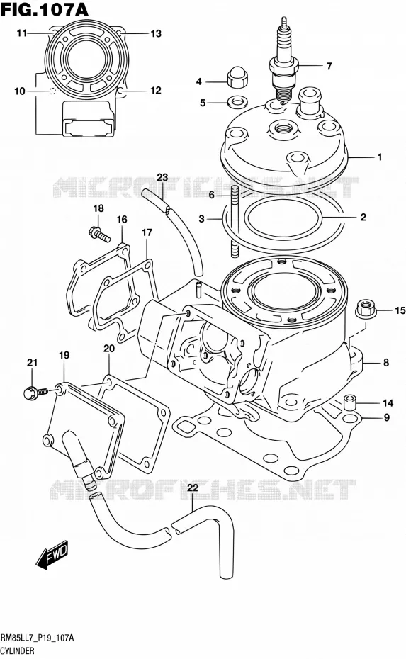 CYLINDER Suzuki MOTO 85 RM 2017  RM85L L7 (P19)